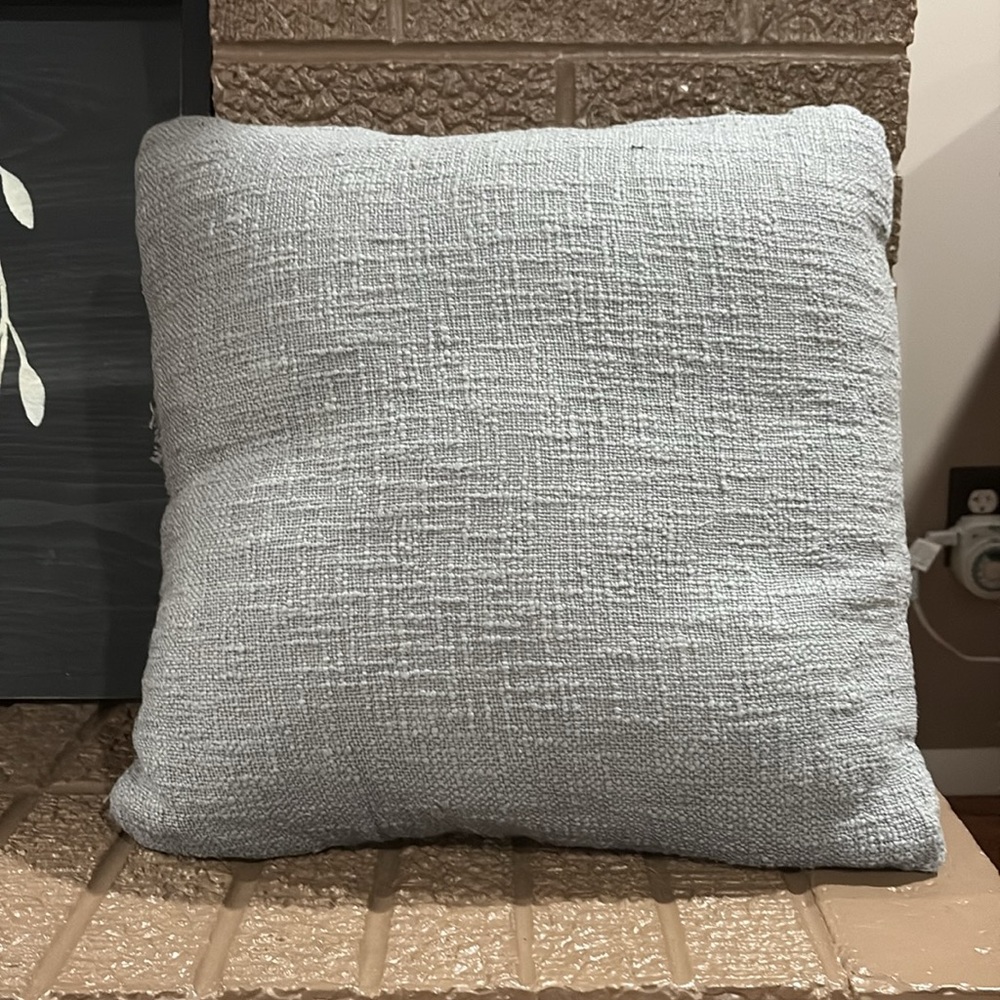 Textured Gray Throw Pillow - Picture 2 of 2